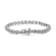 Rhodium Over Sterling Silver 1/10 Ctw Diamond Open Circle Tennis Bracelet