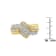 10K Two-Toned Diamond Bypass Ring (1 Cttw, H-I Color, SI2-I1 Clarity)