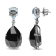 18K White Gold Onyx Pear and Blue Topaz Pear Gemstone with Diamond
Accent Teardrop Dangle Earrings