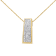 14K Yellow Gold 1 1/2ctw Princess Cut Diamond Greek Column Pendant With
Chain(G-H, VS1-VS2)