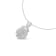 0.33ctw Diamond Ribbon and Circle Cluster Sterling Silver Necklace