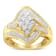 10K Yellow Gold over Sterling Silver Diamond Bypass Cluster Ring (1
Cttw, I-J Color, I2-I3 Clarity)