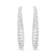 18K White Gold 3 5/8 Cttw Round Diamond Curved Inside-Outside Hoop Earrings