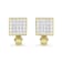 14K Yellow Gold 3-1/5ctw Princess Cut Diamond Square Invisible Set
Huggie Earrings