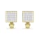 14K Yellow Gold 3-1/5ctw Princess Cut Diamond Square Invisible Set
Huggie Earrings