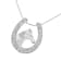 Sterling Silver 1/4ctw Diamond U Shape Pendant w\chain(I-J, I3-Promo)