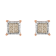 10K Two-Tone Gold Princess-Cut Diamond Stud Earrings 1/2ctw