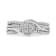 Sterling Silver 1/3ctw Composite Diamond Frame Bypass Bridal Set Ring
and Band
