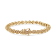 10K Yellow Gold Over Sterling Silver 1/10 Ctw Diamond Open Circle Tennis Bracelet
