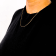 Solid 10K Gold 0.5mm Rope Chain Unisex Necklace - Size 16"