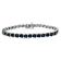 Sterling Silver .10ctw Miracle-Set Blue Color Diamond Miracle Plate
"S" Link Tennis Bracelet