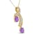 14K Yellow Gold 6x4mm Oval Pink Sapphire and 1/5ctw Round Diamond
Pendant w\chain