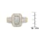 10K Yellow Gold Round and Baguette-Cut Diamond Cluster Ring (1.0 Cttw,
I-J Color, SI1-SI2 Clarity)