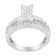 14K White Gold 1.0ctw Mixed-Cut Diamond Rectangle Ring(H-I Color, SI2-I1 Clarity)