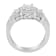 14K White Gold Round and Princess-Cut Diamond Ring (1 Cttw, H-I Color,
I1-I2 Clarity)