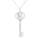.925 Sterling Silver Diamond Accent Zodiac Key Pendant Necklace