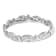 14K White Gold 4.0ctw Invisble Set Diamond Wave Style Link Bracelet (H-I
Color, SI2-I1 Clarity) - 7"