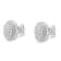 0.50ctw Round-Cut Diamond Sterling Silver Cluster Earrings