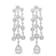 18K White Gold 4 3/4ctw Diamond Double Teardrop Waterfall Dangle Earrings