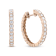 18K Rose Gold 1 Cttw Round Bezel-Set Diamond Hoop Earrings (F-G Color,
VS1-VS2 Clarity)