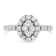 Sterling Silver 1.0ctw Brilliant-Cut Diamond Halo-Style Cluster Oval
Ring (I-J Color, I3 Clarity)