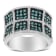 14K White Gold White and Blue Diamond Cocktail Ring (1 1/2 Cttw, H-I
Color, I1-I2 Clarity)