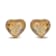 18K Yellow Gold Heart Cut Yellow Citrine with Brown Diamonds Halo Stud Earrings
