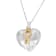 10K Yellow Gold Over Silver Heart Pendant With Chain