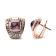 18K Rose Gold Cushion Amethyst with Brown and White Diamonds Cluster
Geometrical Statement Earrings