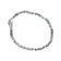 10K White Gold Oval Sapphire Gemstone and 1/10ctw Diamond Prong Set
"X" Link Bracelet - Size 7"