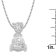 14K White Gold 1/2ctw Round Cut Diamond Pendant With Chain (I-J, I1-I2)