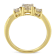 10K Yellow Gold Three Stone Diamond Band Ring (1.00 cttw, J-K Color,
I2-I3 Clarity)