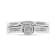 Sterling Silver Diamond Accent Frame Twist Shank Bridal Set Ring and Band
