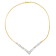 14K Two-tone Gold 2.0ctw Mixed Cut Diamond 'V' Shape Necklace (H-I
Color, SI2-I1 Clarity) - 18"
