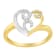 10K Two-Toned Gold Diamond Heart Shape Cluster Ring (1/6 Cttw, H-I
Color, I1-I2 Clarity)
