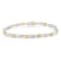 10K Two-Tone Gold 1.0ctw Princess Cut Diamond Geo Link Bracelet
