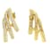 10K Yellow Gold 1.0ctw Round Diamond Spiral Multi Row Channel Set Hoop Earrings
