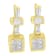 14K Yellow Gold 1/3ctw Diamond Hoop Earrings