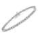 Sterling Silver 3.0ctw Prong-Set Round Diamond 2 Row Link Tennis Bracelet
