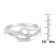 1/8ctw Diamond Accent Open Heart Leaf Curvy Bypass Sterling Silver Band