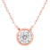10K Rose Gold 1/5ctw Round Diamond Modern Bezel-Set Solitaire Necklace
(J-K Color, I2-I3 Clarity)