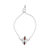 Sterling Silver Garnet and Diamond Accent Lariat 4”-10” Fleur De Lis
Adjustable Bolo Bracelet