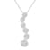 14K White Gold 1.0ctw Diamond Cluster Journey Pendant With Chain (H-I, I1-I2)