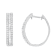 10K White Gold Diamond Hoop Earrings 3/4ctw