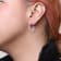 14K White Gold 3.00 Cttw Lab Grown Diamond Inside Out Hoop Earrings (F-G
Color, VS1-VS2 Clarity)