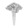 10K White Gold 1/2ctw Mixed Cut "S" Shaped Bypass Cocktail
Ring (I-J Color, I1-I2 Clarity)