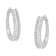 10K White Gold Diamond Hoop Earrings 3/4ctw