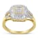 10K Yellow Gold Round and Baguette Cut Diamond Ballerina Ring (1/2 cttw,
I-J Color, SI2-I1 Clarity)