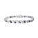 3.5 mm Lab Created Purple Amethyst and 1/6 ctw Diamond Rhodium Over
Sterling Silver Tennis Bracelet