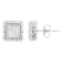10K White Gold 1/2ctw Invisible Set Princess-Cut Diamond Square Stud Earring